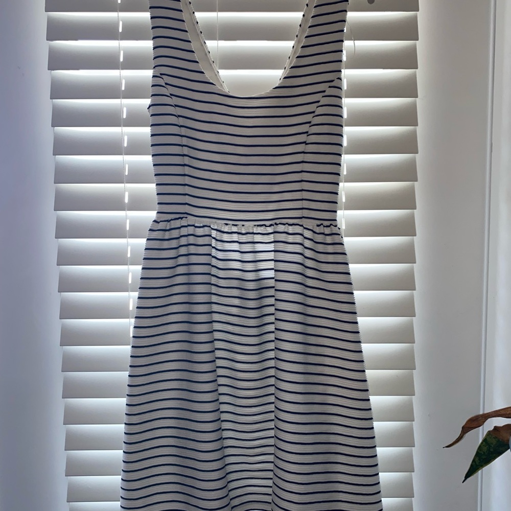 LC Lauren Conrad white stripped sundress